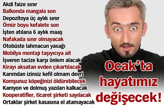 Ocak'ta hayatımız değişecek!
