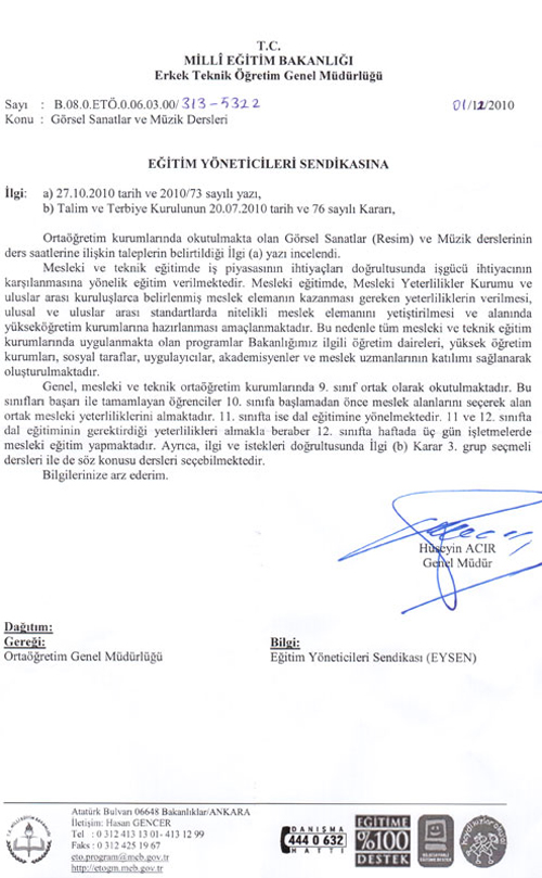 Resim/müzik derslerinde sınıflar bölünecek