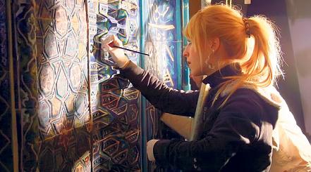 Yeşil Cami 'altın'la süsleniyor