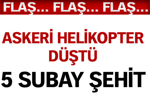 Askeri helikopter düştü!