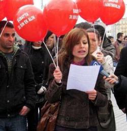 KPSS mağdurlarından balonlu eylem