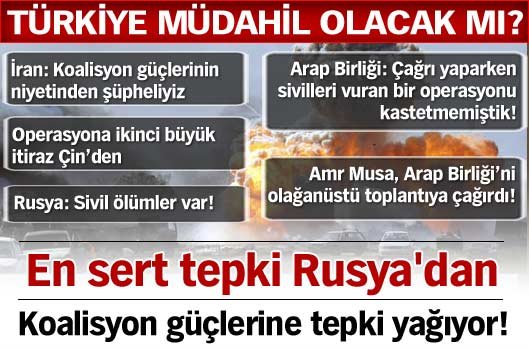 Koalisyon güçlerine tepki yağıyor!