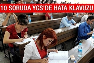 10 SORUDA YGS'DE HATA KLAVUZU