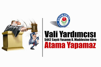 Vali Yardımcısı 5442 Sayılı Yasanın 8. Maddesine Göre Atama Yapamaz