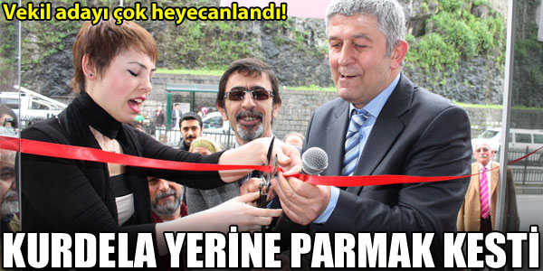 Vekil adayı parmak kesti!
