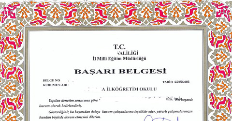 Kurum teşekkür belgesi örneği doc