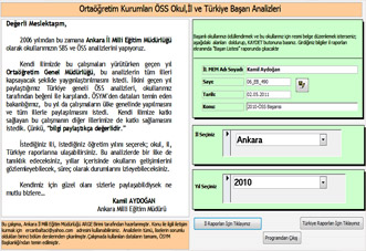Ankara Sayısal Derslerde Türkiye Birincisi