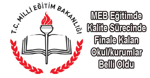 MEB Eğitimde Kalite Sürecinde Finale Kalan Okul/kurumlar Belli Oldu