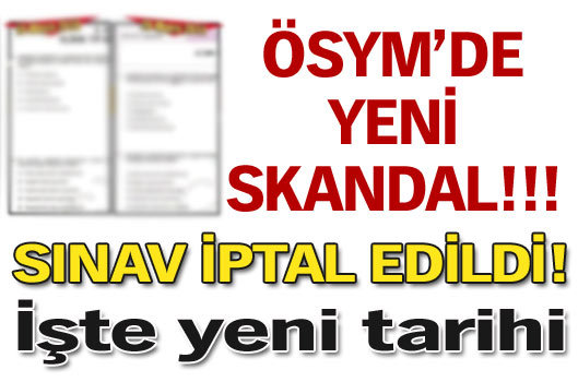 ÖSYM'den yeni skandal!