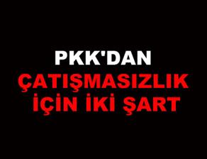PKK'dan çatışmasızlık için iki şart