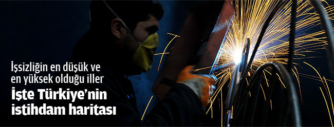 İşte, Türkiye'nin istihdam haritası