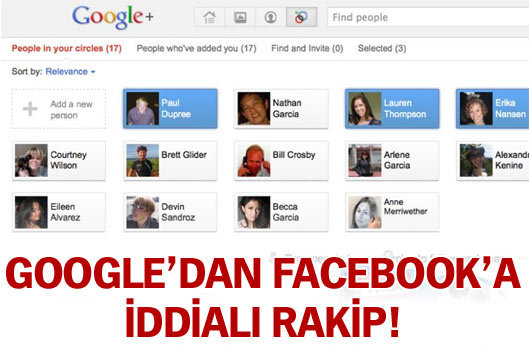 Google'dan Facebook'a iddialı rakip