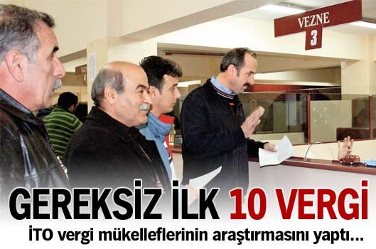 Gereksiz ilk 10 vergi