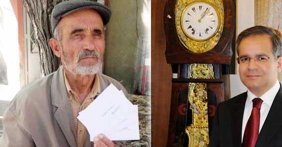 Vali camideki saati makam odasına aldı