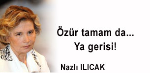 Özür tamam da... Ya gerisi!