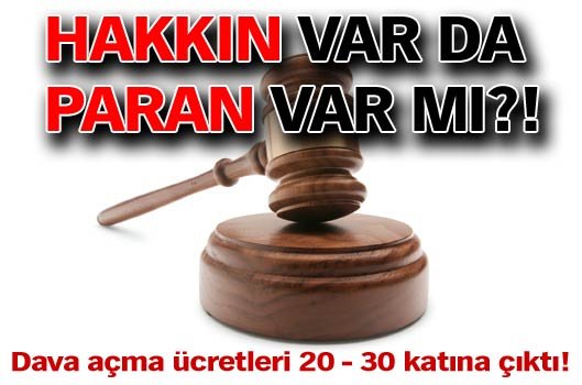 Hakkın var da paran var mı?!