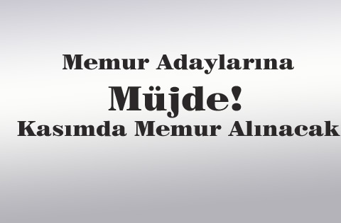 Memur Adaylarına Müjde! Kasımda Memur Alınacak