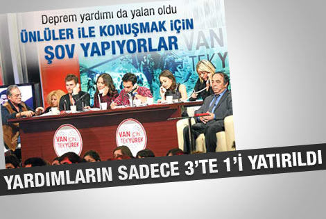 Van yardımlarının 3'te biri yatırıldı