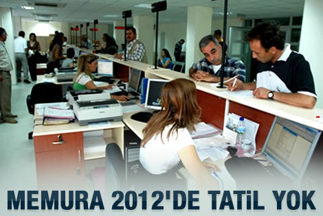 2012'de memur kaç gün tatil yapacak
