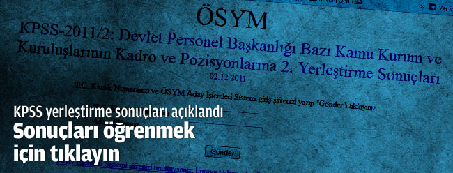 KPSS yerleştirme sonuçları açıklandı