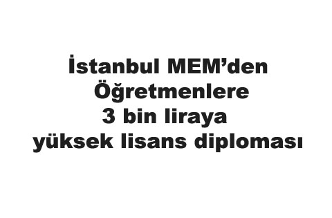 3 bin liraya yüksek lisans diploması