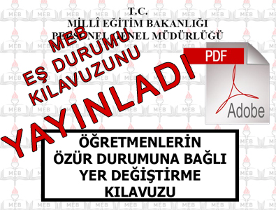 MEB EŞ DURUMU KILAVUZUNU YAYINLADI