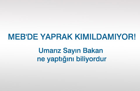 MEB'DE YAPRAK KIMILDAMIYOR!
