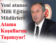Yeni atanan Milli Eğitim Müdürleri atama koşullarını taşımıyor!