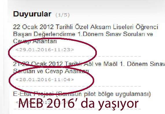 MEB 2016'da yaşıyor