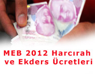 MEB 2012 Harcırah ve Ekders Ücretleri