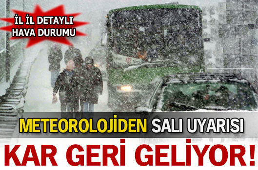 Kar geri geliyor!