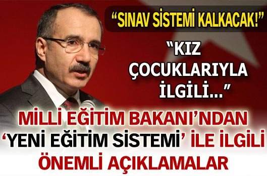 Milli Eğitim Bakanı Ömer Dinçer 'yeni eğitim sistemi' çalışmalarıyla ilgili açıklama