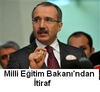 Milli Eğitim Bakanı'ndan itiraf