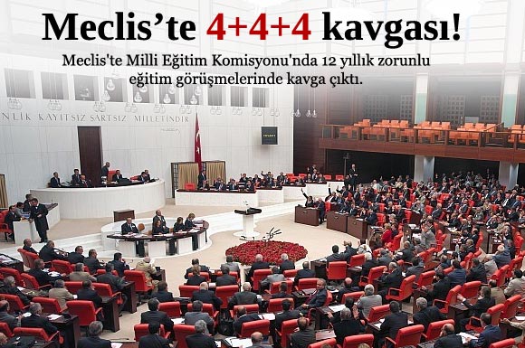 Mecliste 4+4+4 kavgası
