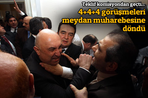 "4+4+4" düzenlemesinin görüşüldüğü komisyonda KAVGA