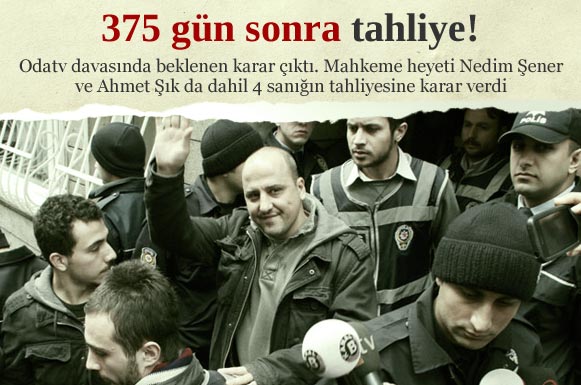OdaTV davasında Nedim Şener ve Ahmet Şık tahliye edildi