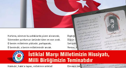 İstiklal Marşı Milletimizin Hissiyatı, Milli Birliğimizin Teminatıdır