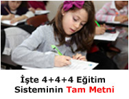 İşte 4+4+4 Eğitim Sisteminin Tam Metni