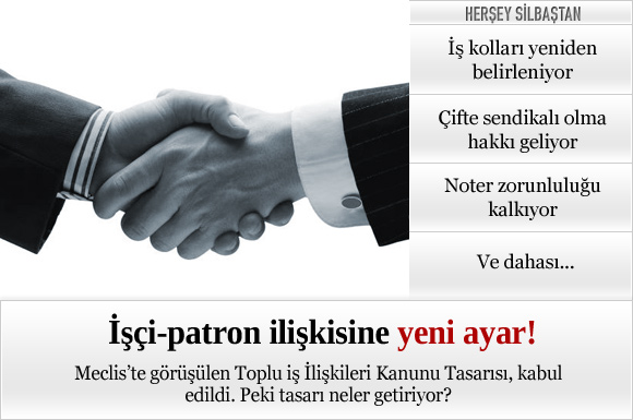 Toplu İş İlişkileri Tasarısı kabul edildi