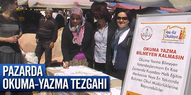 Pazarda Okuma-Yazma Tezgahı