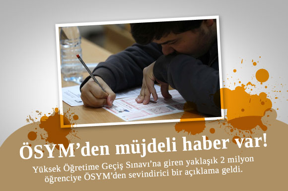 Üniversite adaylarına ÖSYM'den müjde
