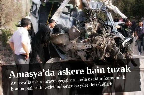 Amasya'da askere hain tuzak