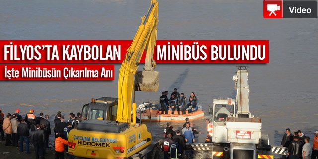 Filyos'ta Kaybolan Minibüs Çıkarıldı