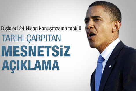 Dışişleri'nden Obama'ya tepki