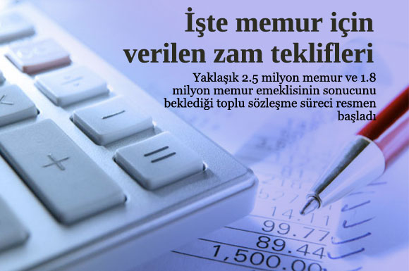 İşte memur için verilen zam teklifleri