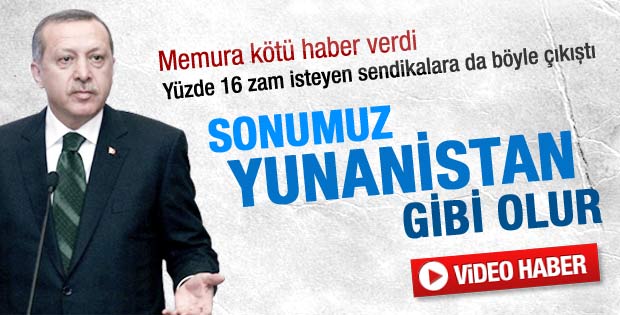 Başbakan Erdoğan'dan memura kötü haber