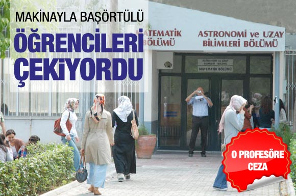 Başörtülü öğrenci avına çıkan profesöre ceza