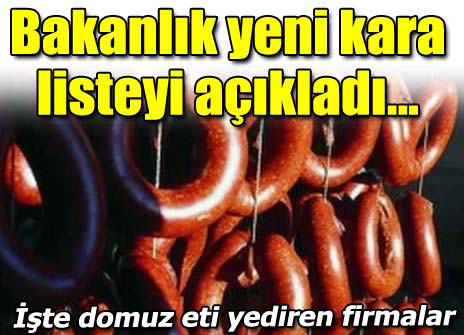 Bakanlık yeni kara listeyi açıkladı