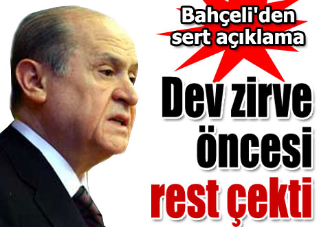 Bahçeli çok sert