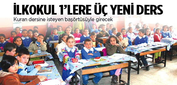 İlkokul birinci sınıflar 3 yeni ders